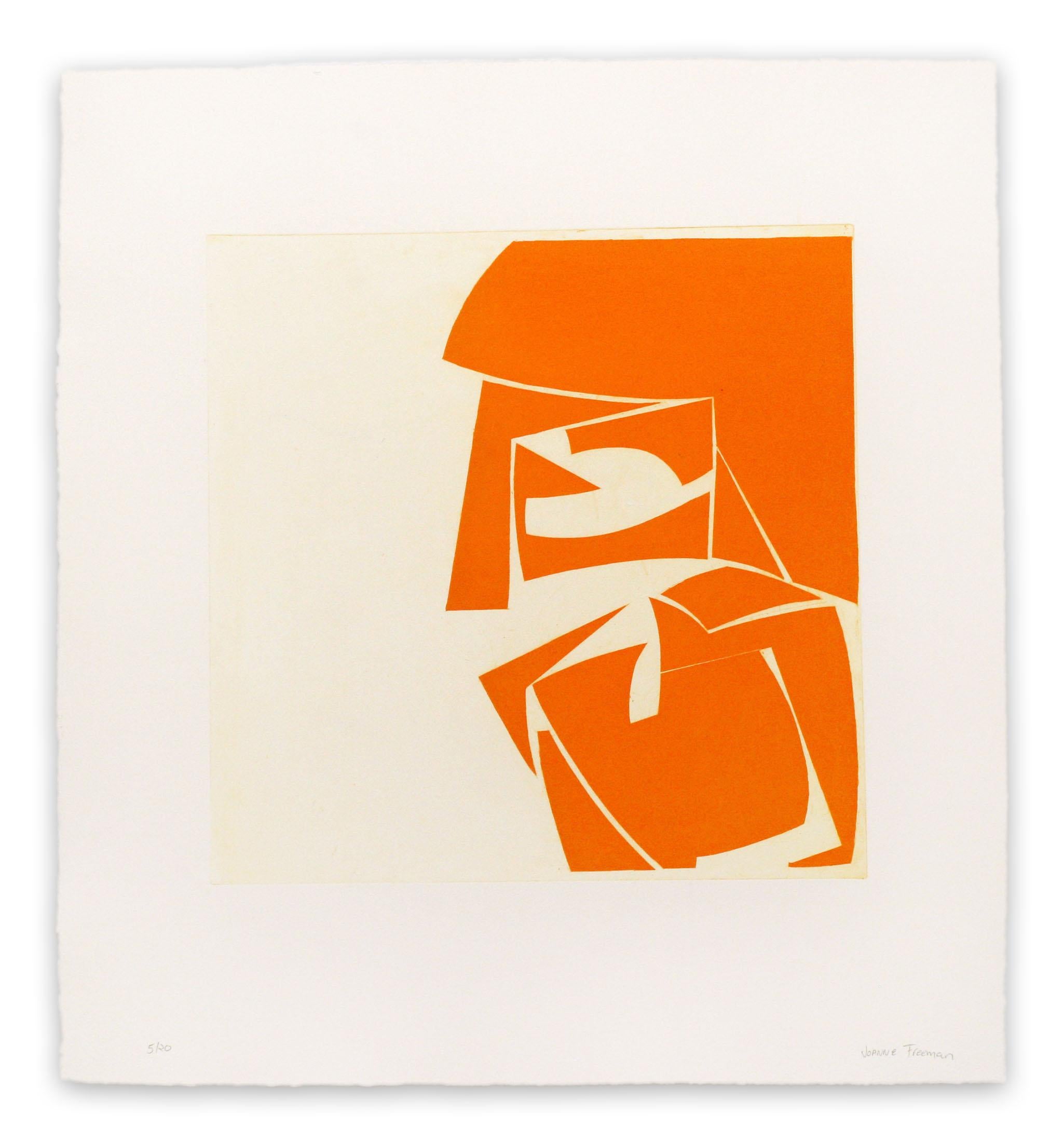 Joanne Freeman Abstract Print - Covers 3 Orange (Abstract print)