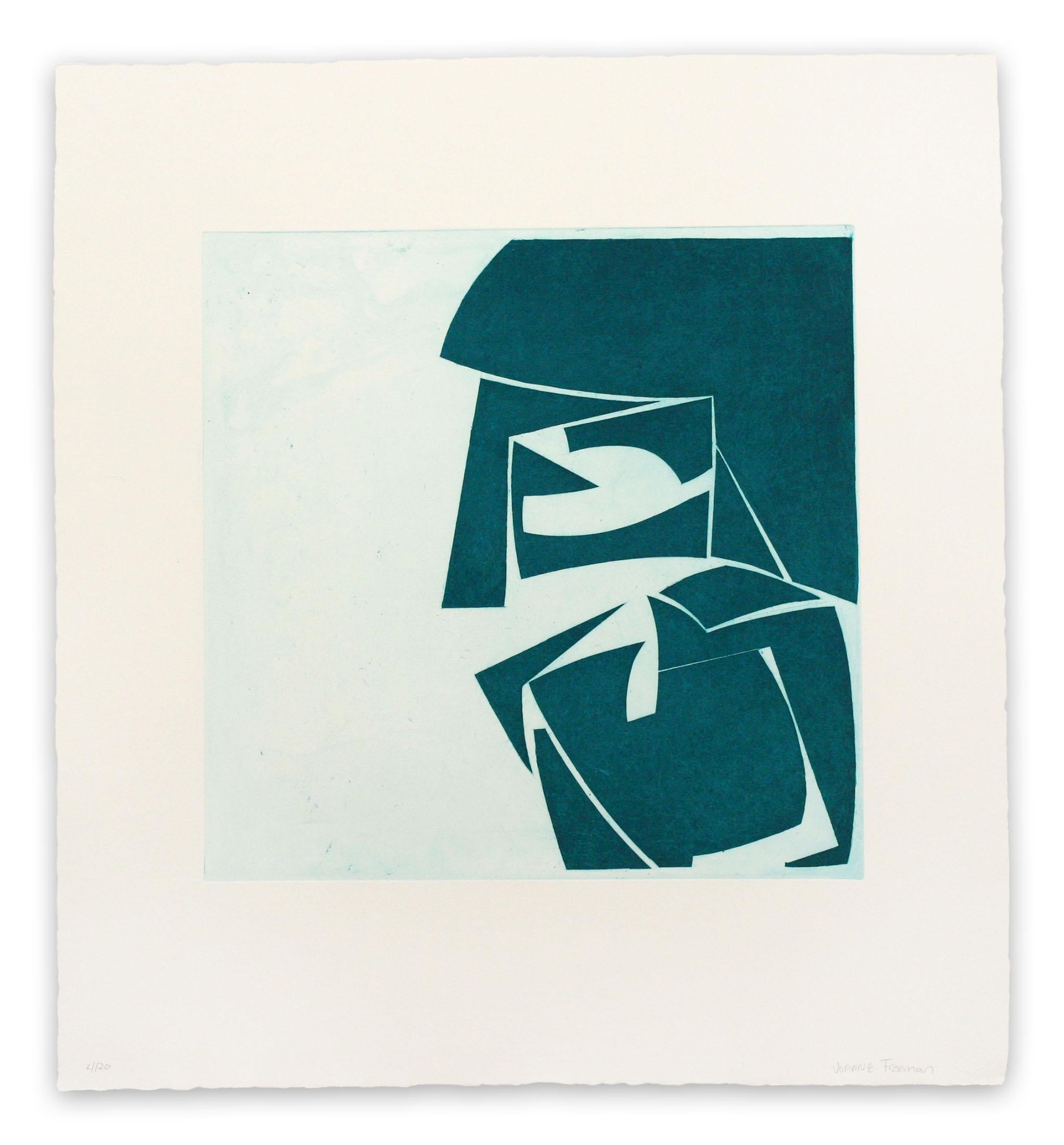 Joanne Freeman Abstract Print - Covers 3 Viridian (Abstract print)