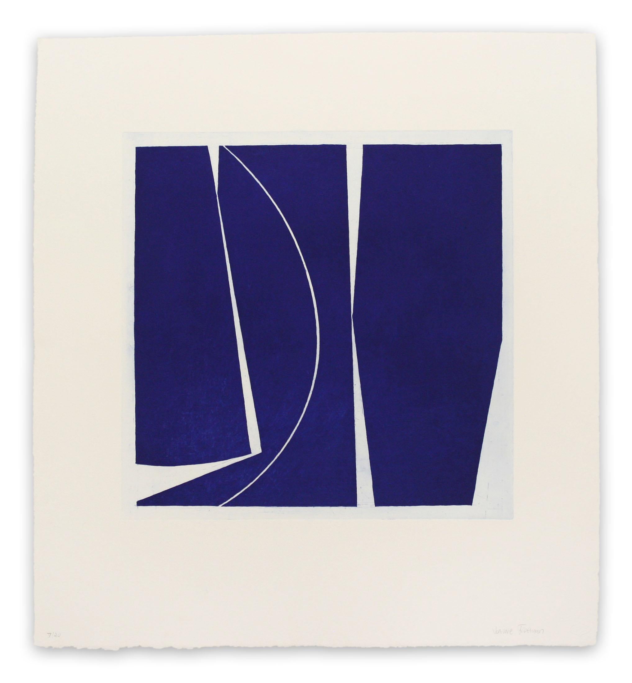 Joanne Freeman Abstract Print - Covers 4 Ultramarine (Abstract print)