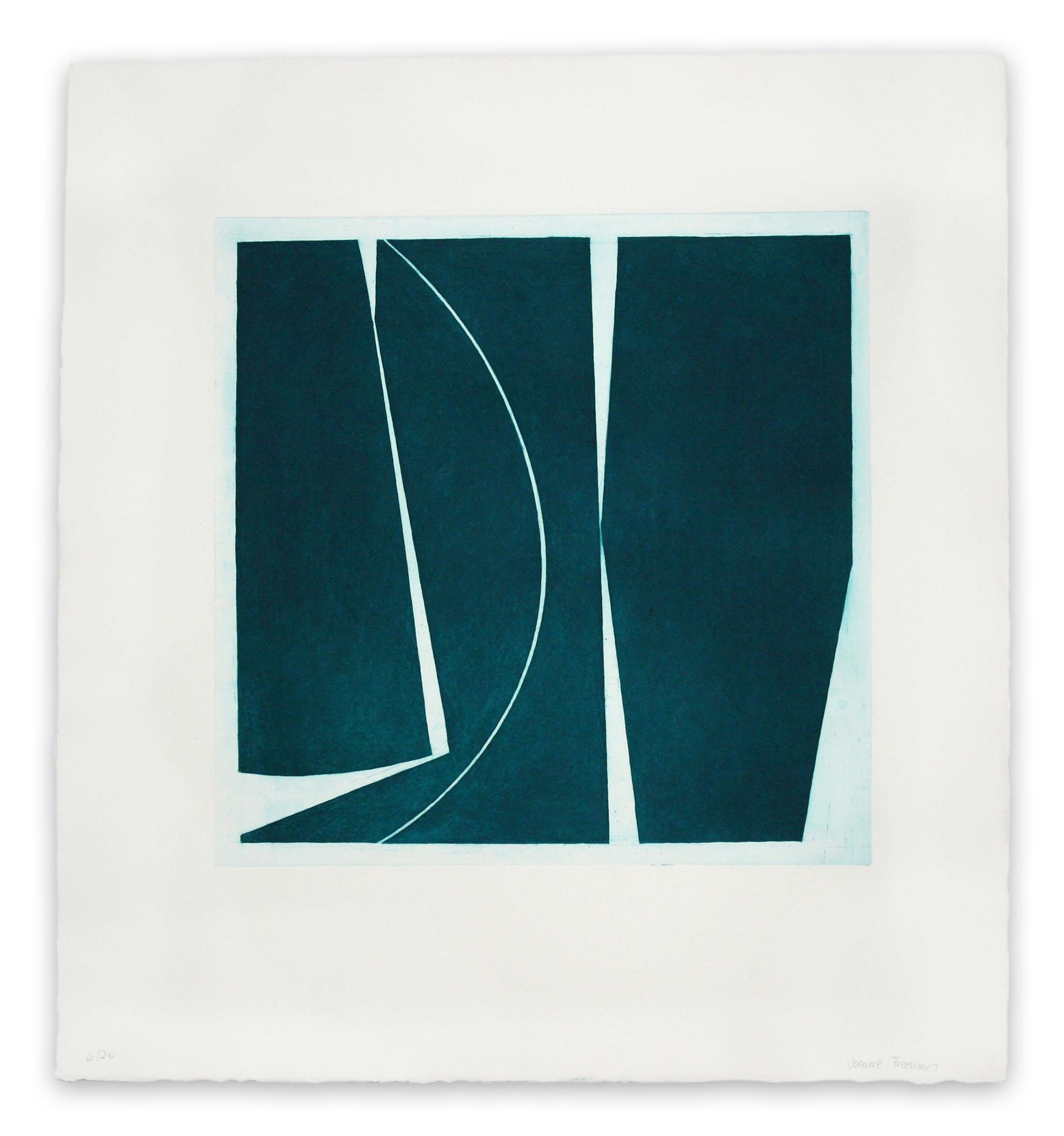 Joanne Freeman Abstract Print - Covers 4 Viridian (Abstract print)