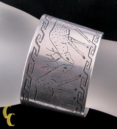 Joanne Fritsch Sterling Silver Deer Cuff Bracelet, Size 7