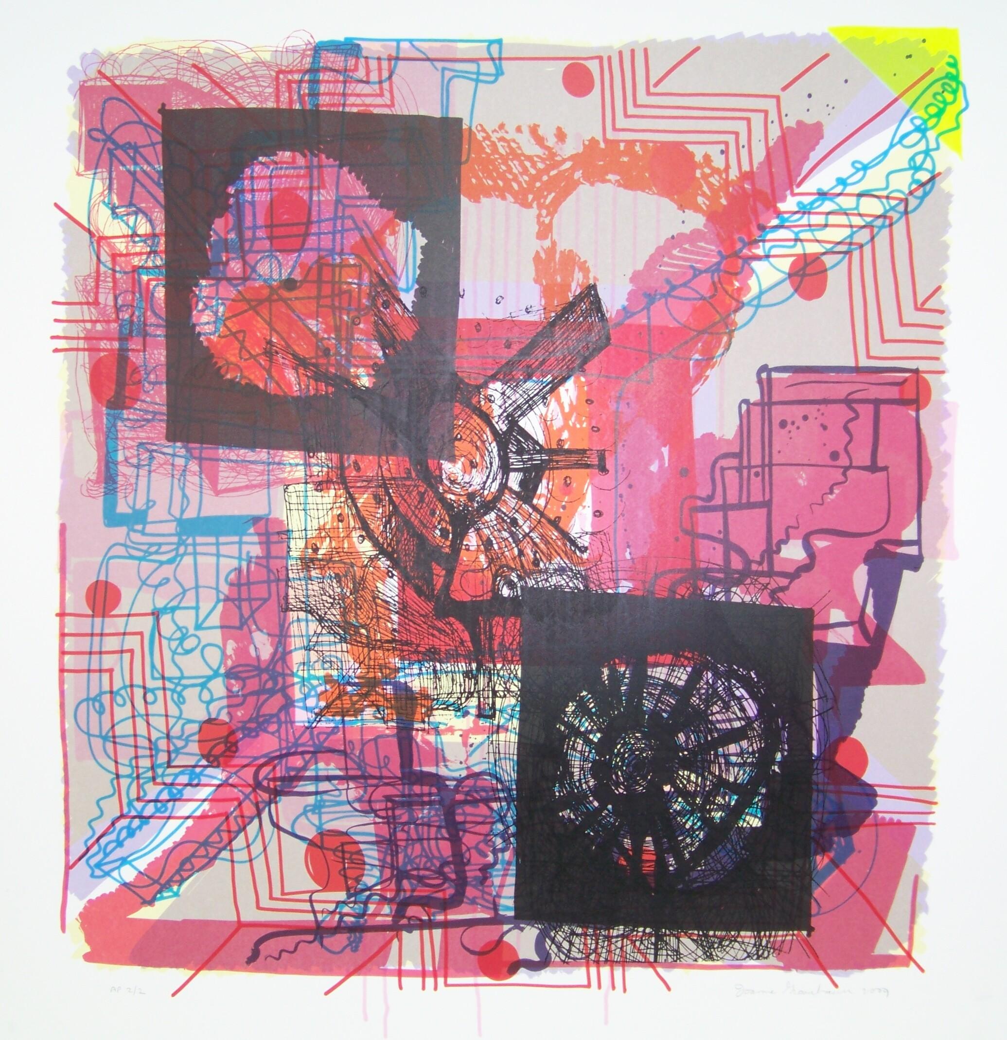 Joanne Greenbaum Abstract Print - "Untitled"