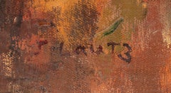 "Leona in costume arancione e verde"