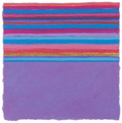 Joanne Mattera, Riz 21, 2020, huile sur papier, 14,25 x 14,25 pouces, abstraction couleur