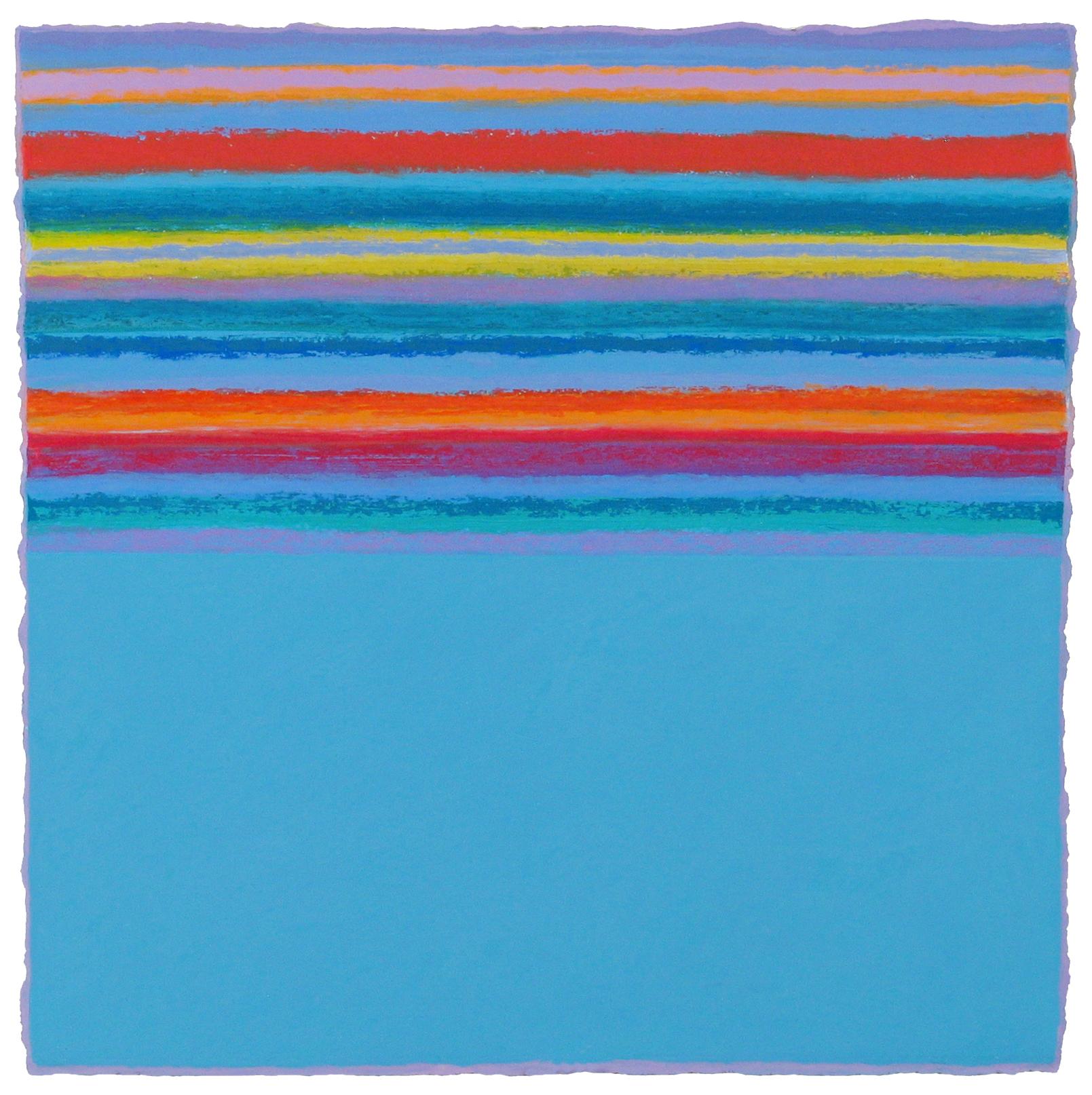 Joanne Mattera, Riz 22, 2020, olio su carta, 14,25x14,25 pollici, Colore Astrazione
