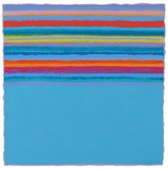 Joanne Mattera, Riz 22, 2020, huile sur papier, 14,25 x 14,25 pouces, abstraction couleur