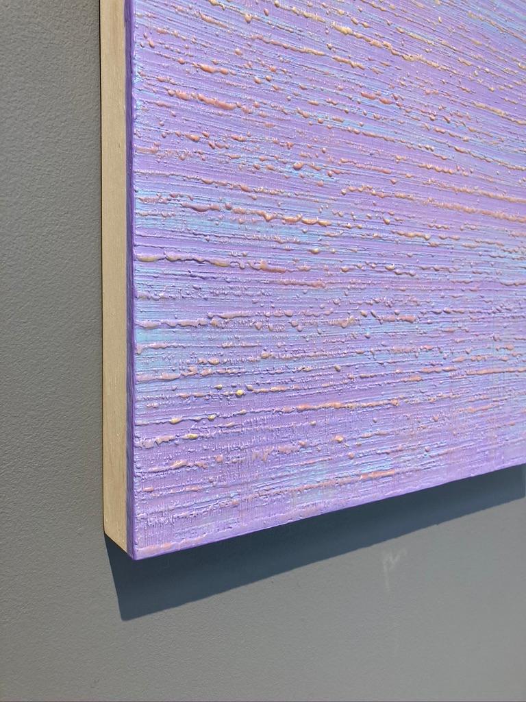 Via della Seta 259, Pittura astratta ad encausto Lilla, Porpora e Blu cielo - Abstract Painting Viola di Joanne Mattera