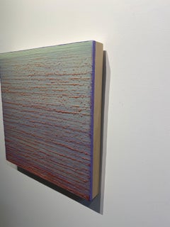 Silk Road 260 - Encaustic Abstract Painting Mint Blue Lavender Periwinkle, 2015