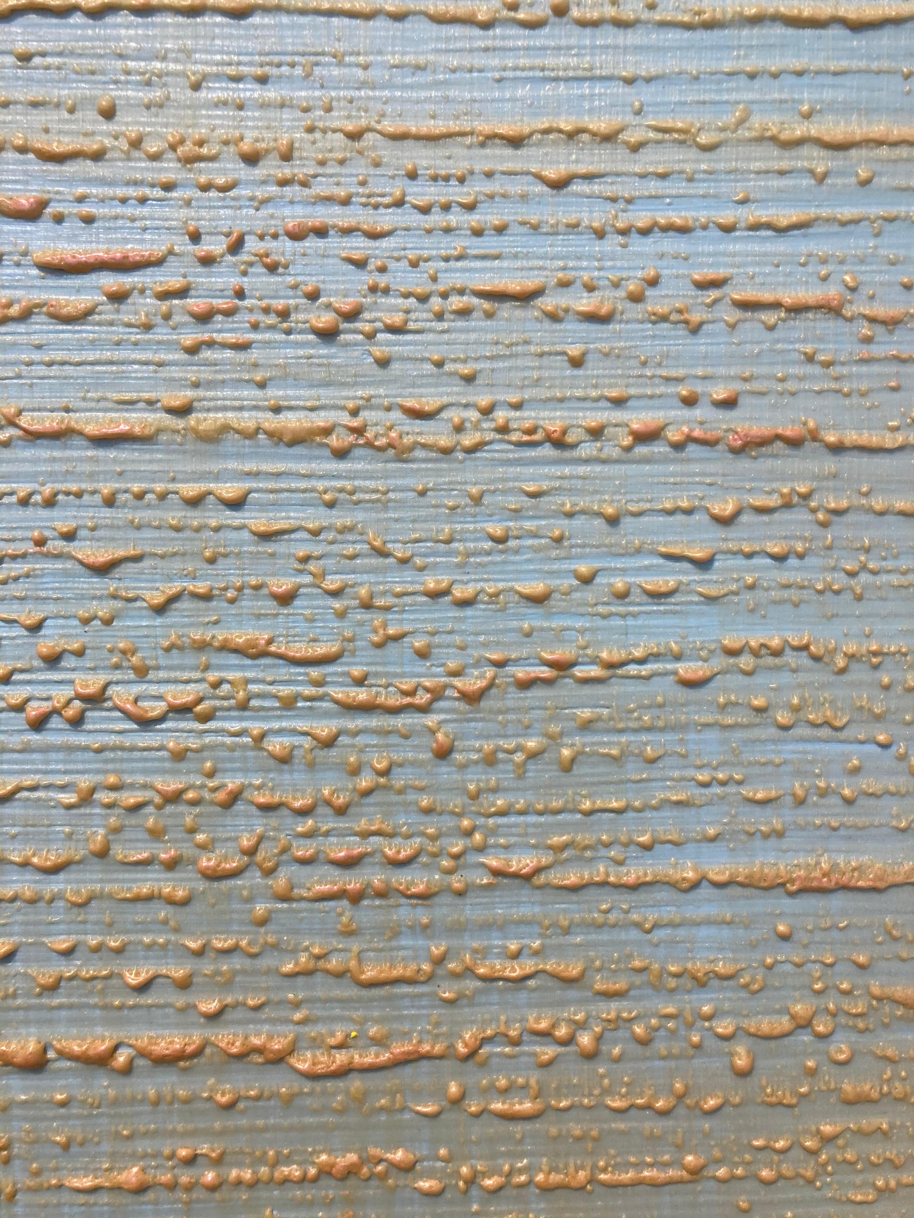 Via della Seta 273, Azzurro, Giallo chiaro Quadrato Campo di colore Pittura a encausto in vendita 6