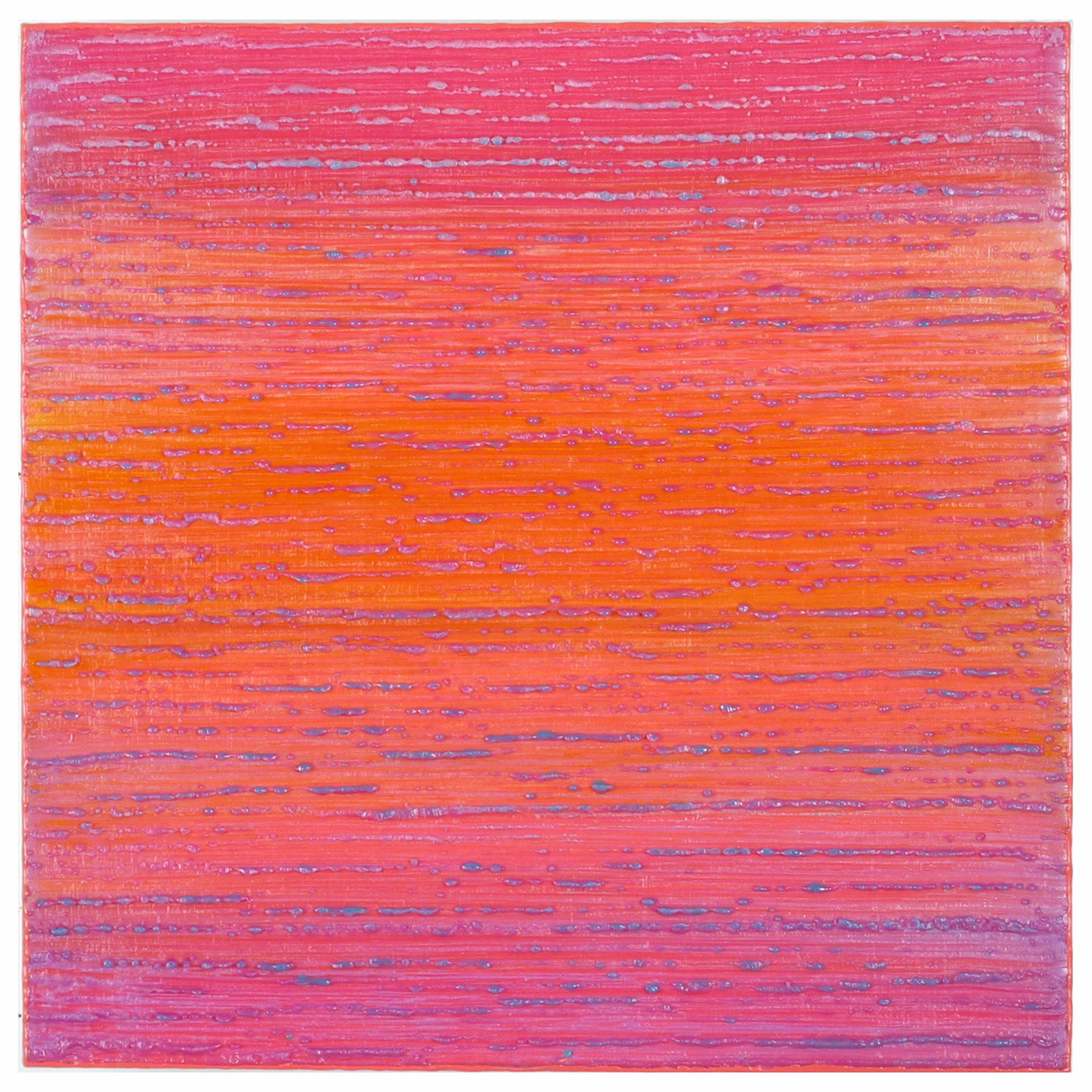 Silk Road 346, 2016, encaustic on panel, 12 x 12 x 2 inches - Color-Field Painting by Joanne Mattera
