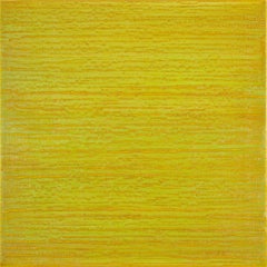 Silk Road 407, Shades of Bright Yellow Encaustic Square Painting Color Grid