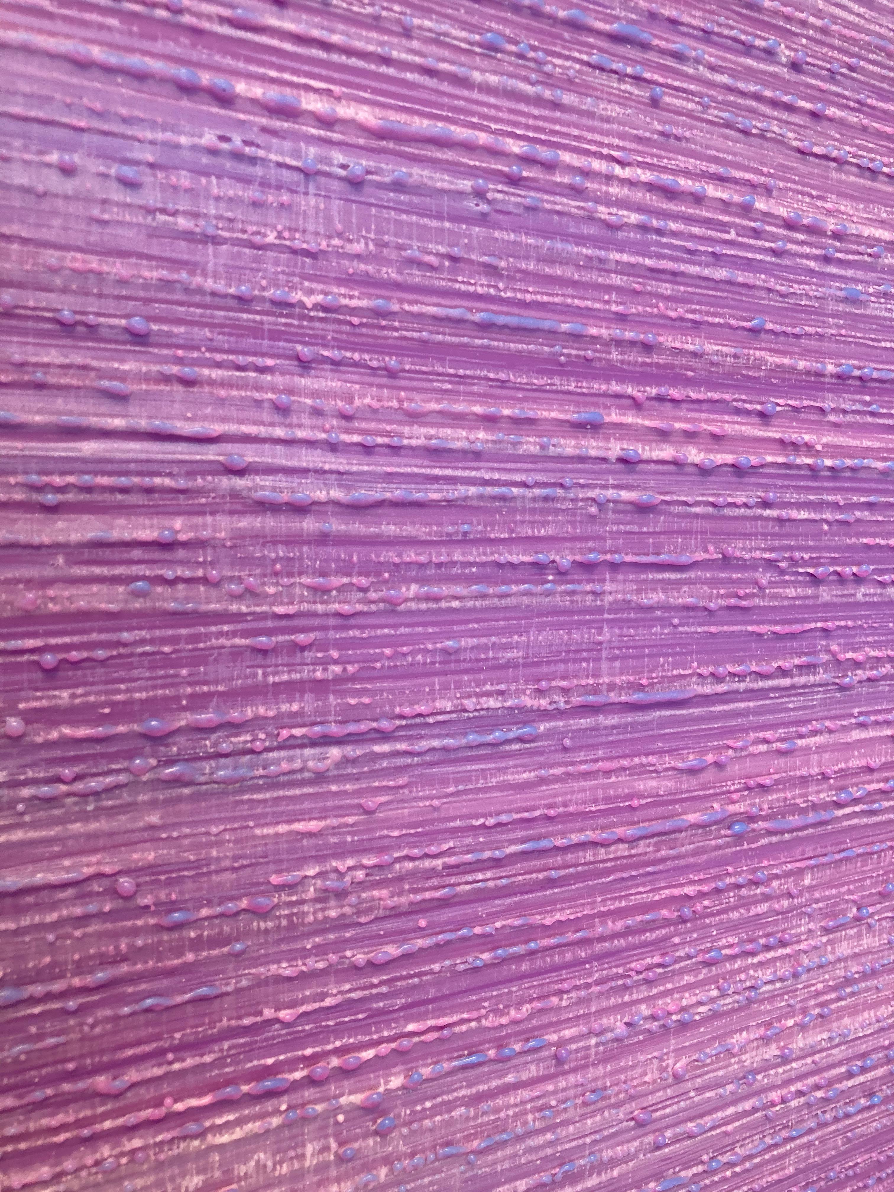 Silk Road 408 - Pittura astratta contemporanea ad encausto color viola lavanda, 2018 in vendita 5