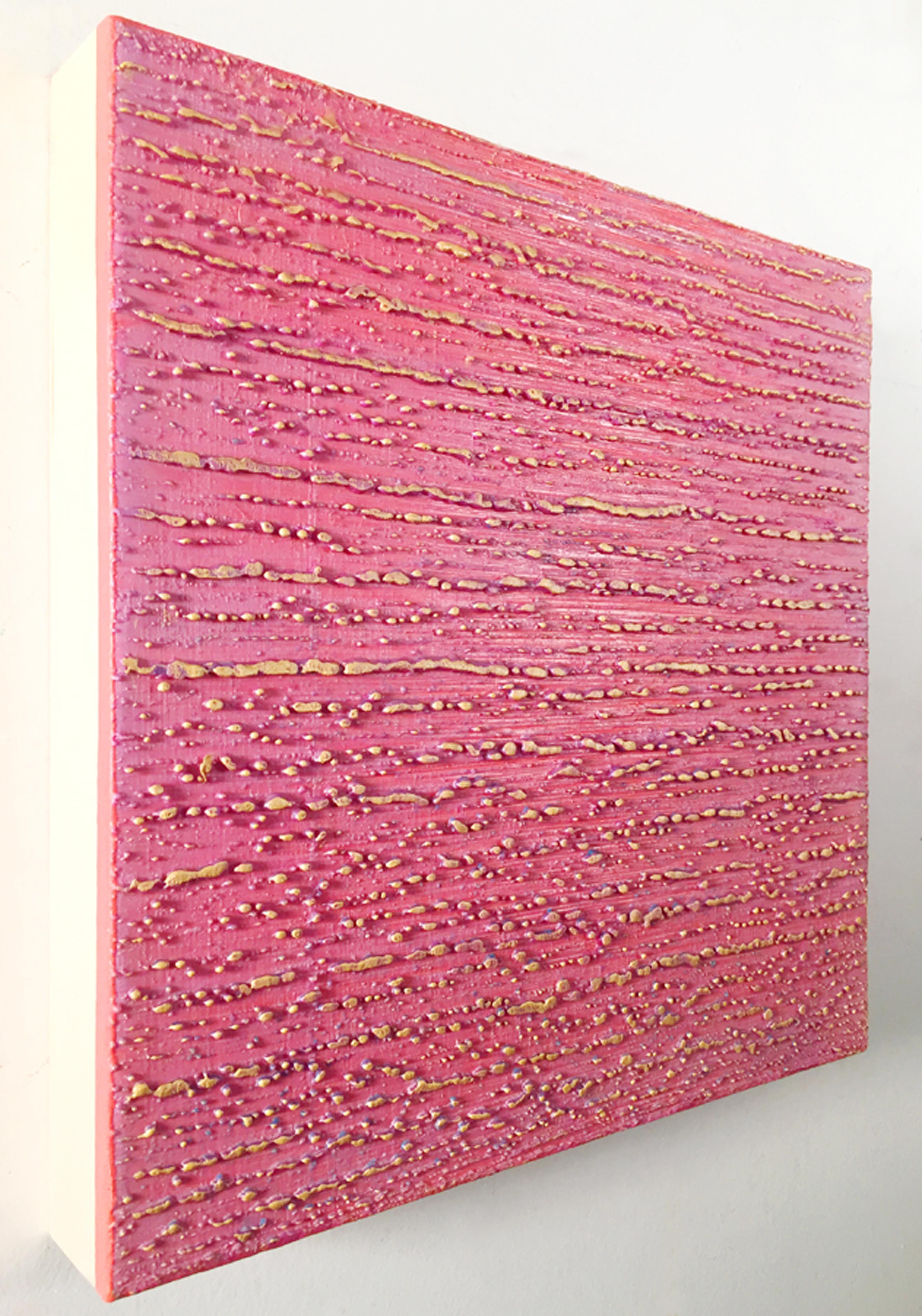 Silk Road 445, 2019, encausto su pannello, 12 x 12 x 2 pollici - Painting di Joanne Mattera