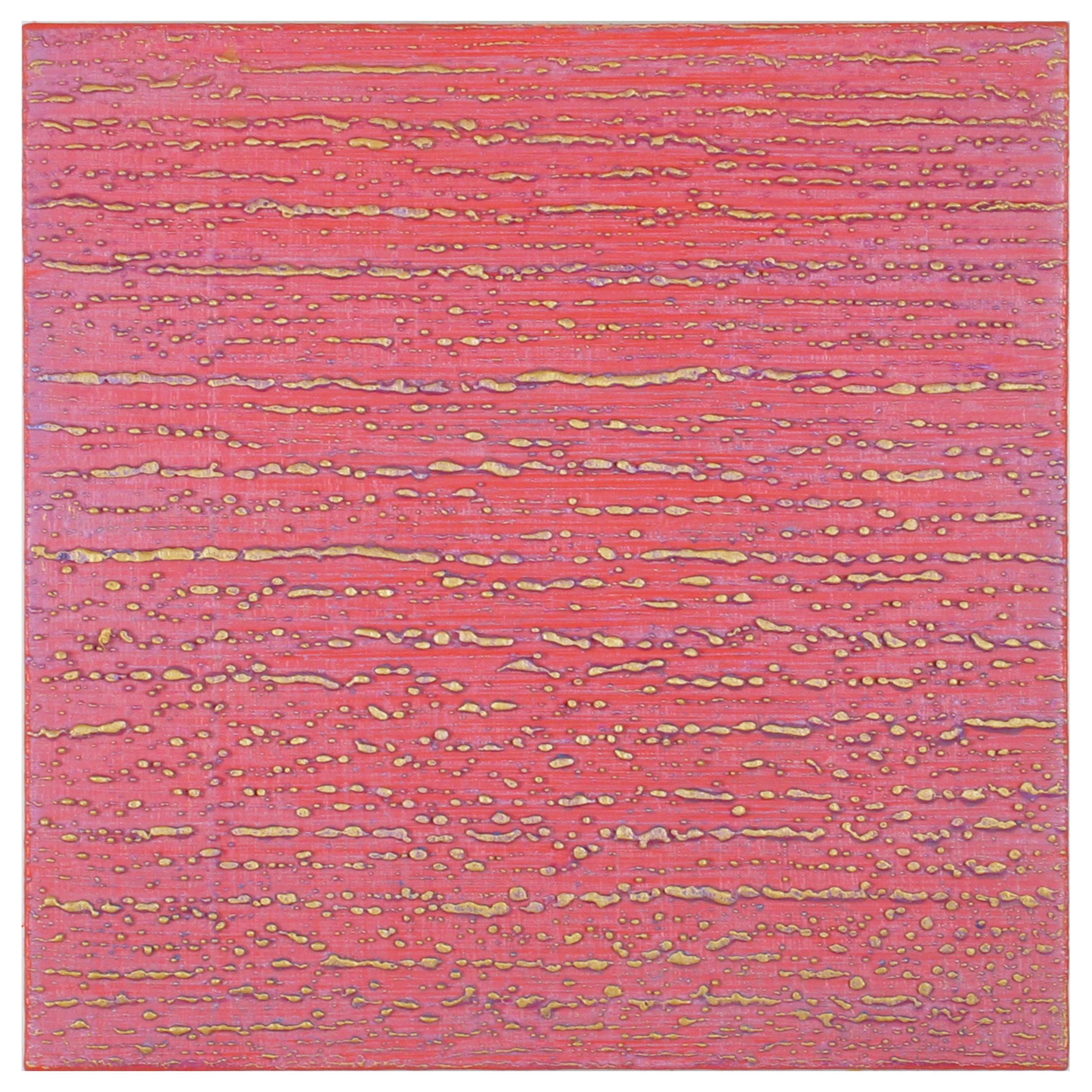 Joanne Mattera Abstract Painting – Seidenstraße 445, 2019, Enkaustik auf Platte, 12 x 12 x 2 Zoll
