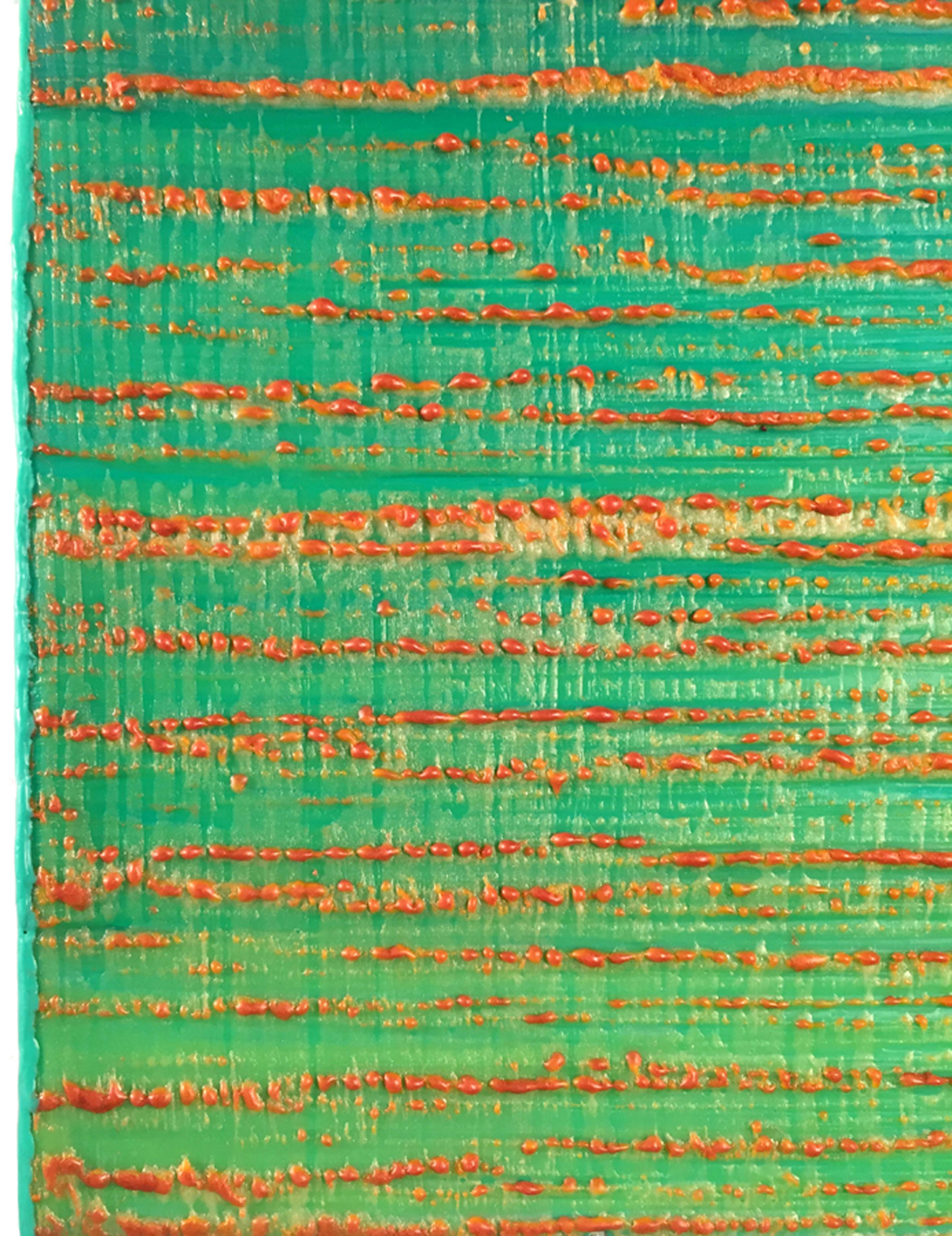 Seidenstraße 447, 2019, Enkaustik auf Platte, 12 x 12 x 2 Zoll (Blau), Abstract Painting, von Joanne Mattera