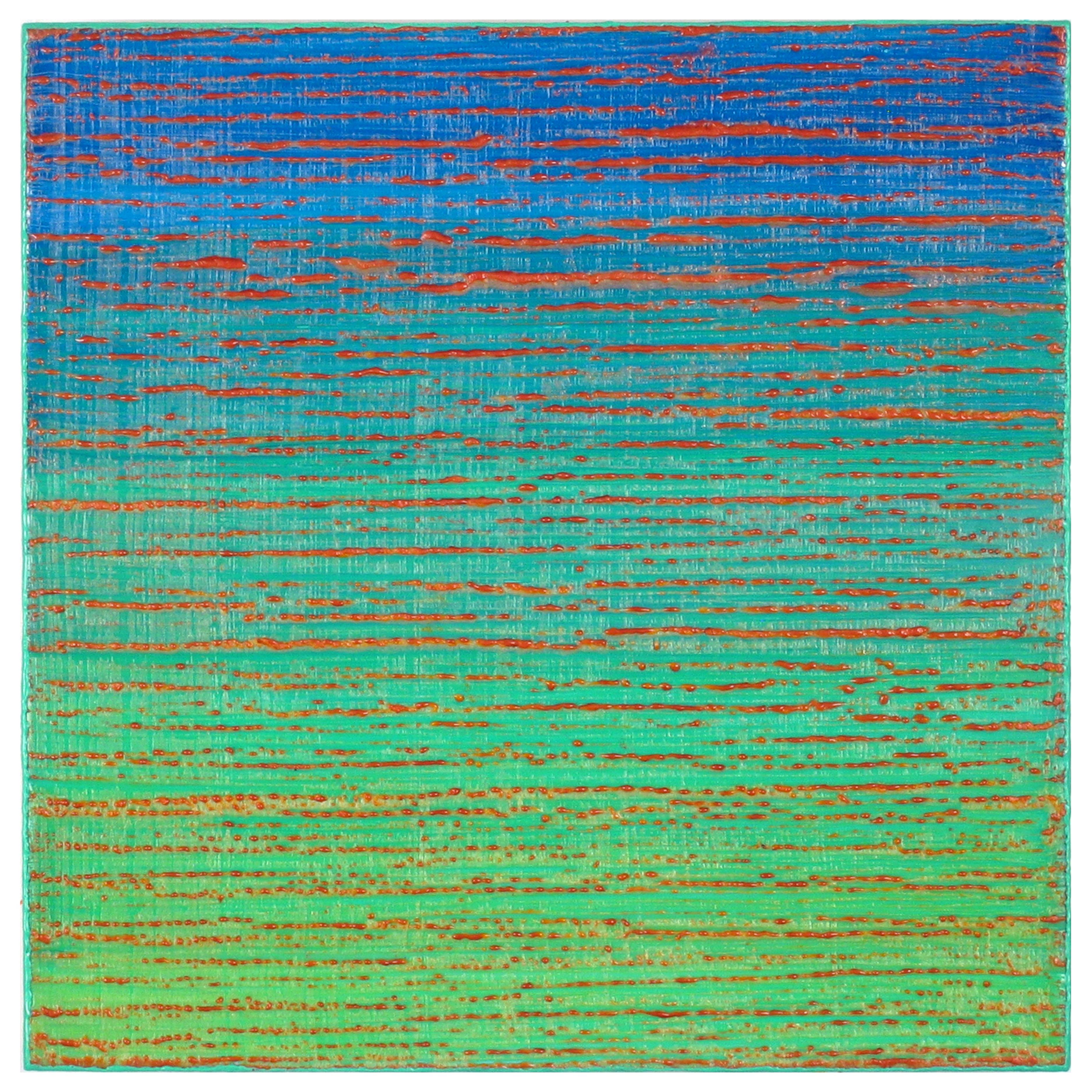 Abstract Painting Joanne Mattera - Silk Road 448, 2019, à l'encaustique sur panneau, 12 x 12 x 2 pouces