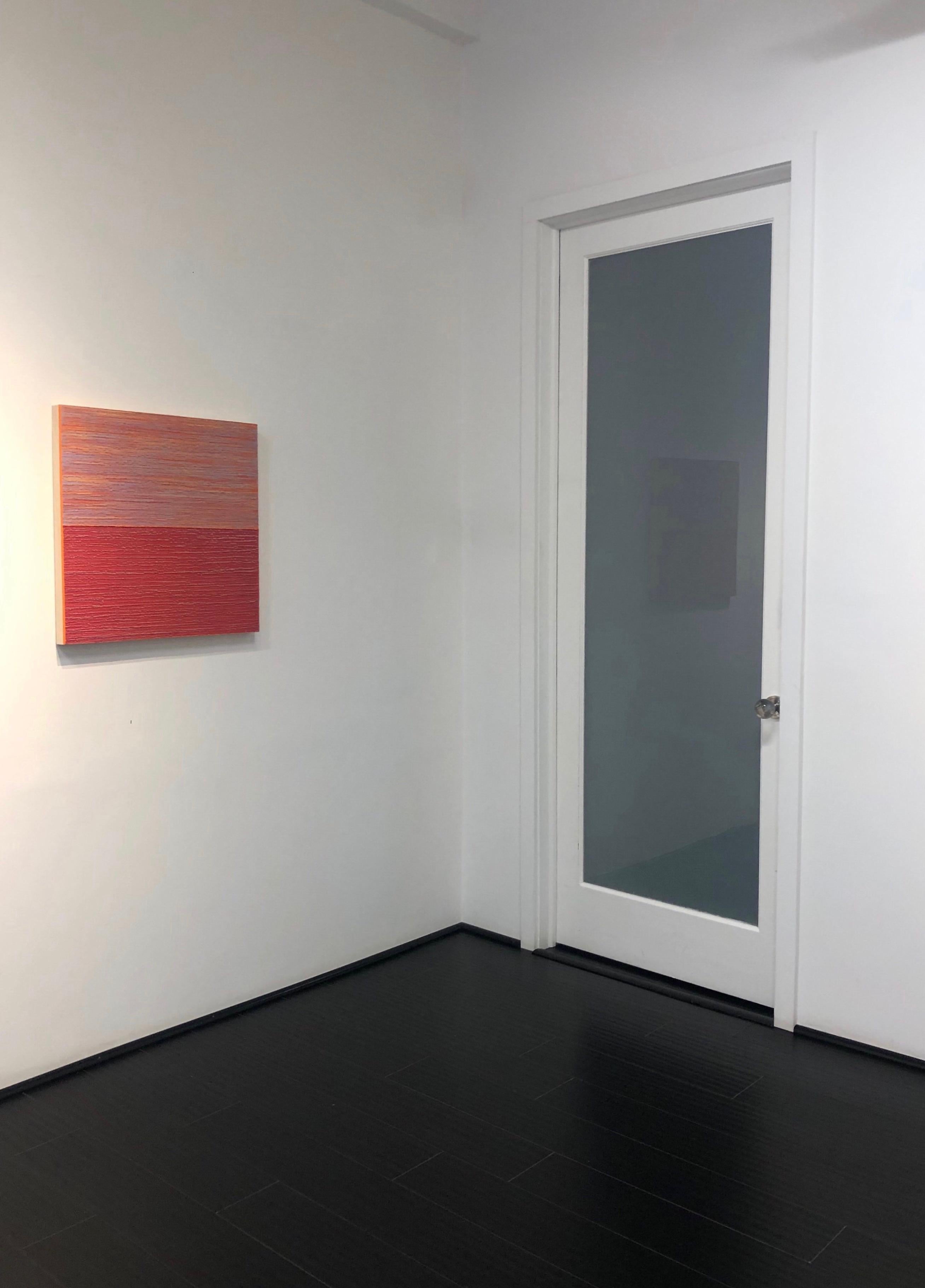 Ruta de la Seda 479 - Pintura Contemporánea de Campo de Color Rosa, Melocotón Rojo Brillante, 2019 en venta 4