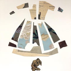"My Imaginary Boo Dress", Handmade Paper collage Dress
