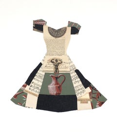 "The Monster of Power Dress", Handmade Paper collage Dress