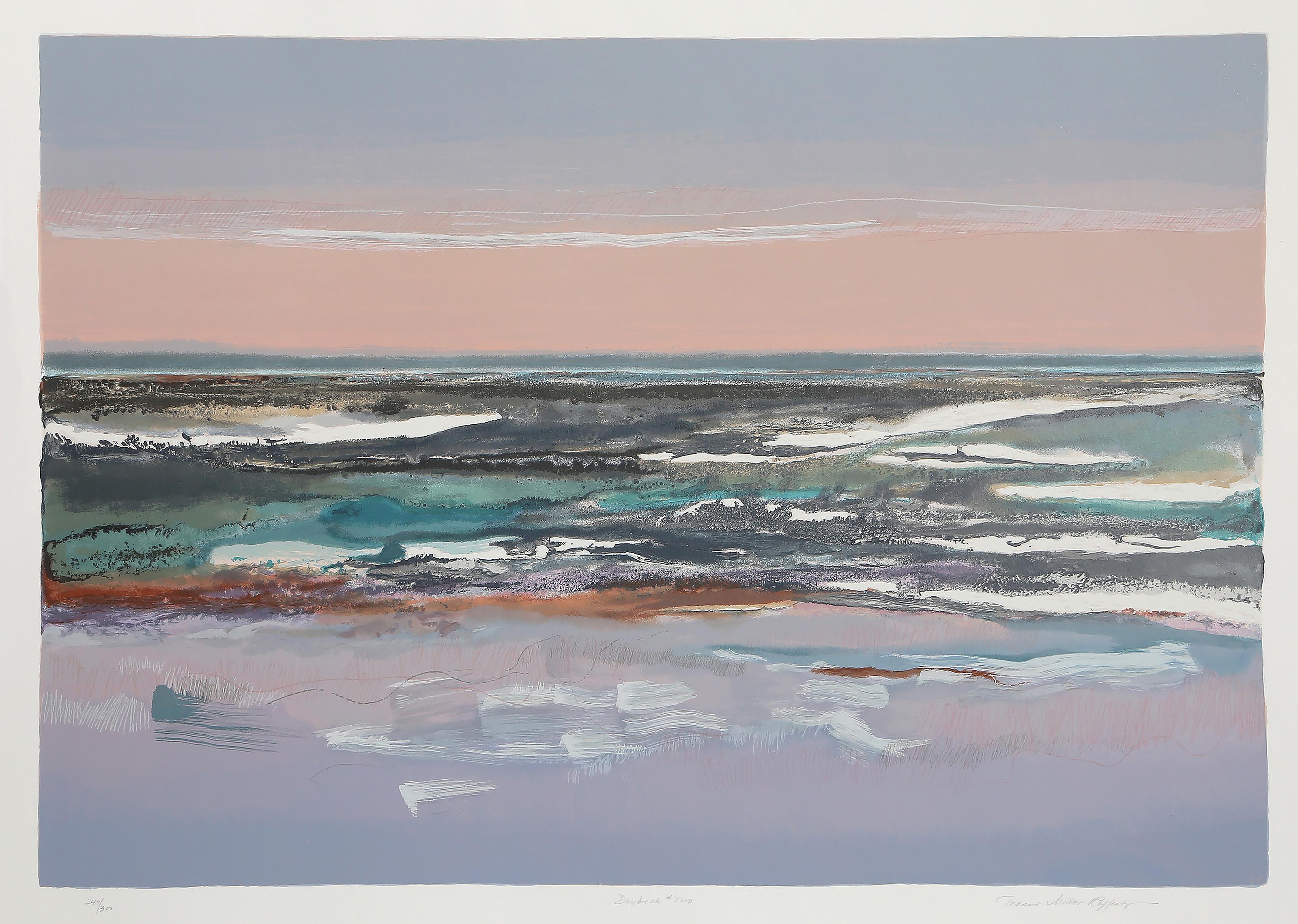 Daybreak #2, serigrafia espressionista astratta di Joanne Miller Rafferty