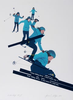 A Bad Day, Skiing Lithograph by Joanne Seltzer