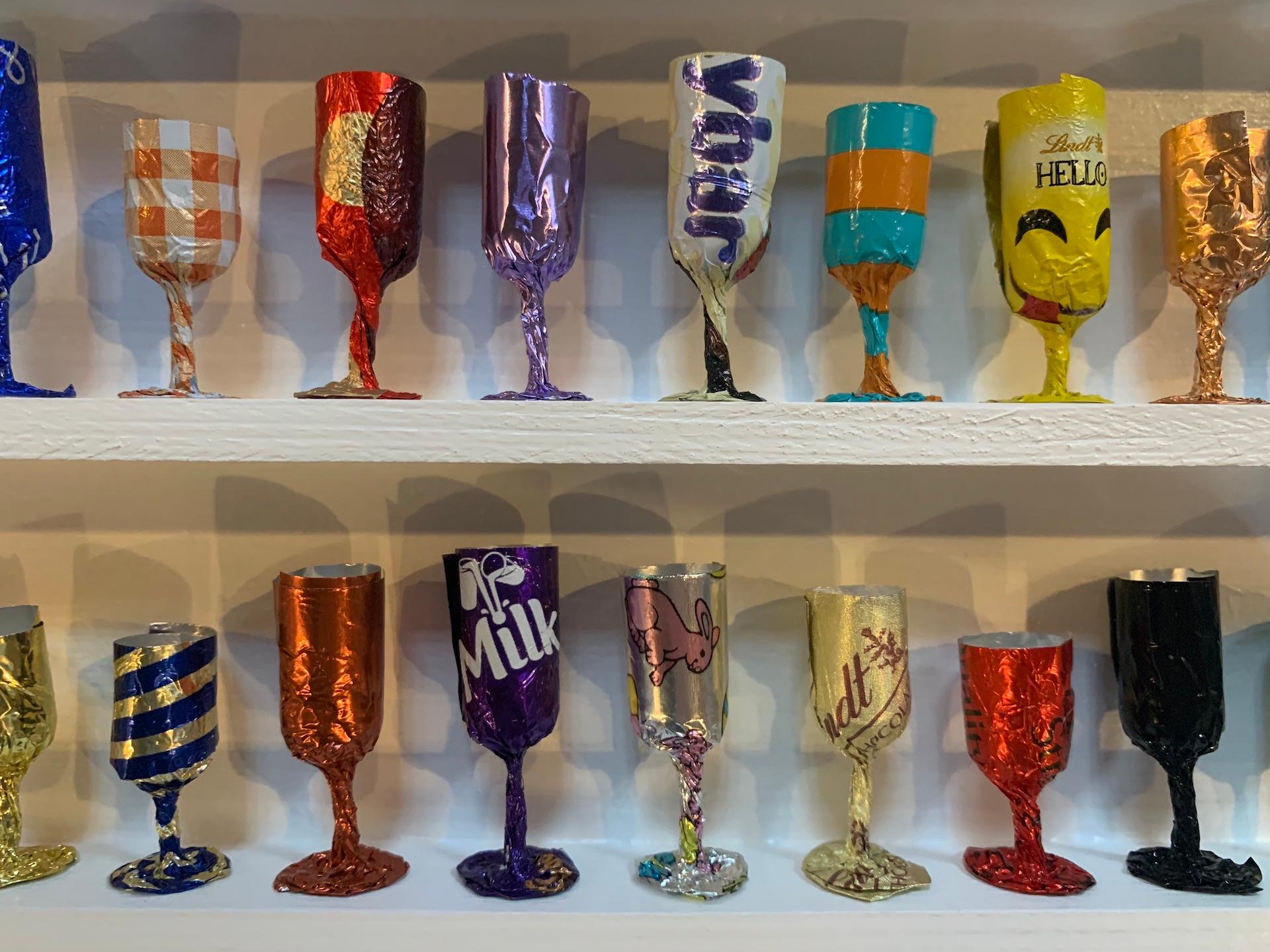 Goblets VIII by Joanne Tinker [2021]
original

Sweet wrappers

Image size: H:50 cm x W:50 cm

Complete Size of Unframed Work: H:50 cm x W:50 cm x D:4cm

Frame Size: H:50 cm x W:50 cm x D:4cm

Sold Framed

Please note that insitu images are purely an