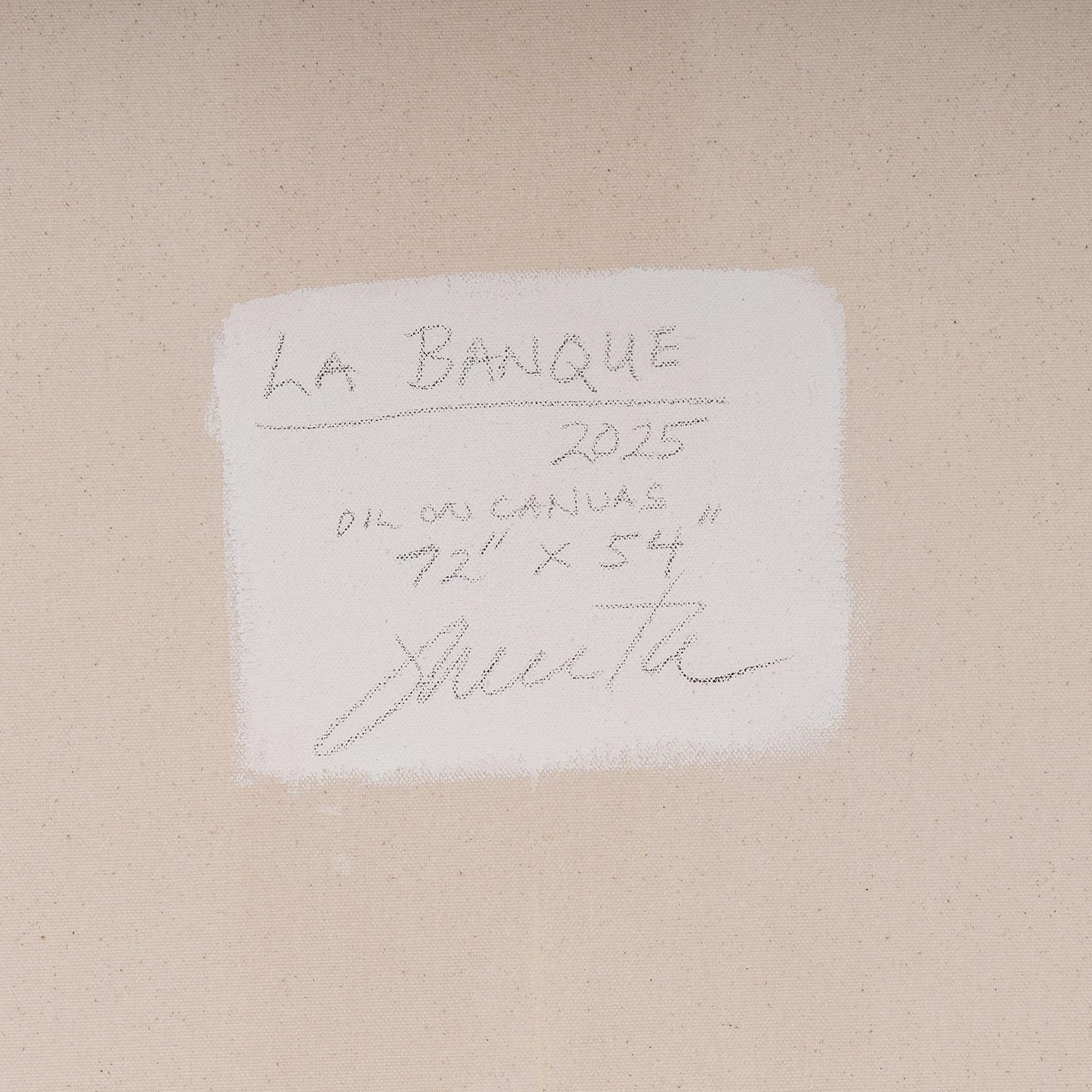 La Banque - Realist Painting by Joanne Tod