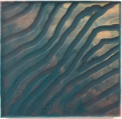 Microtide, soothing textural encaustic with strong lines