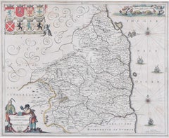 Map of Northumberland von Joannem Janssonium, 17. Jahrhundert