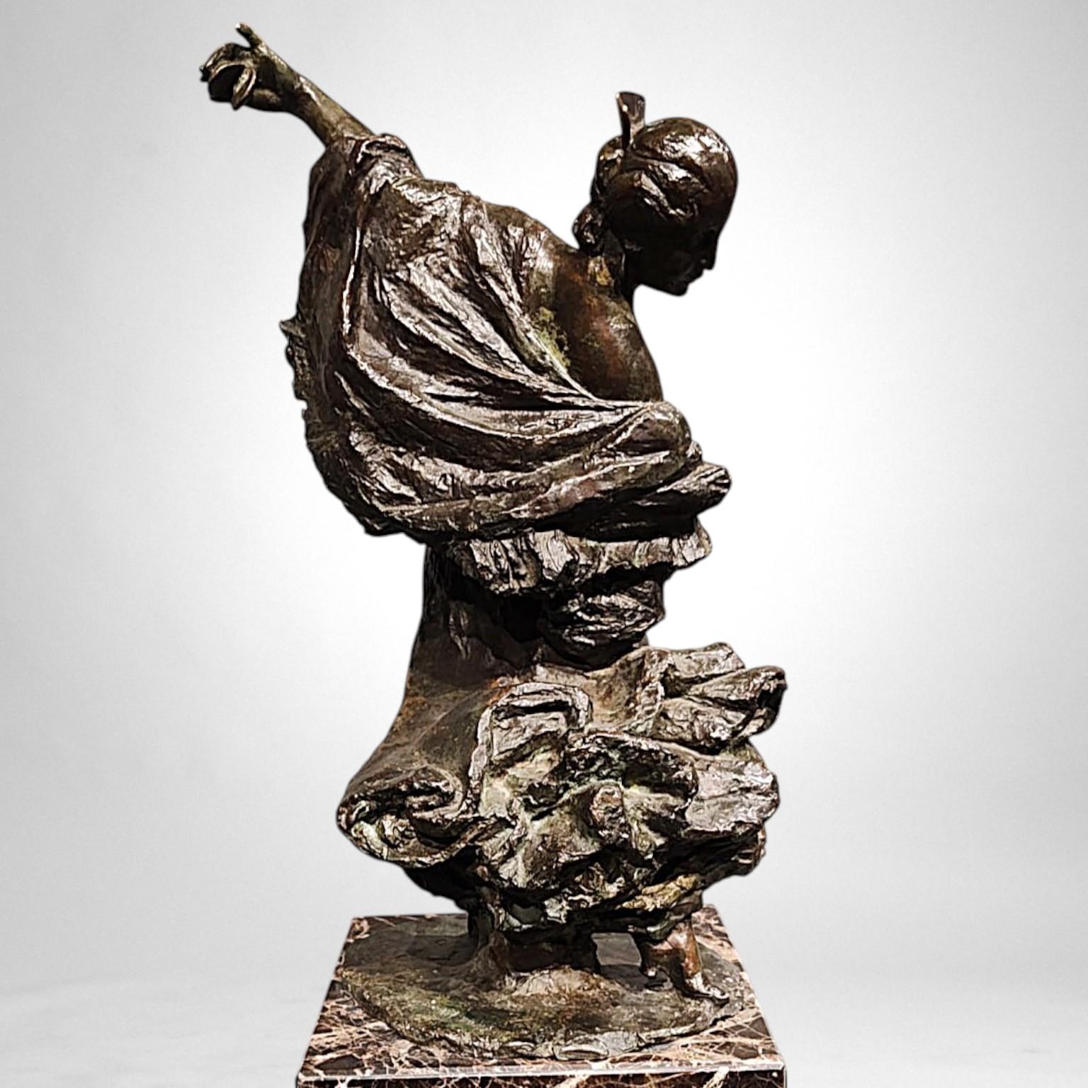 Bailarina de Flamenco - Bronce de Joanny Durand (1886-1955) en venta 11