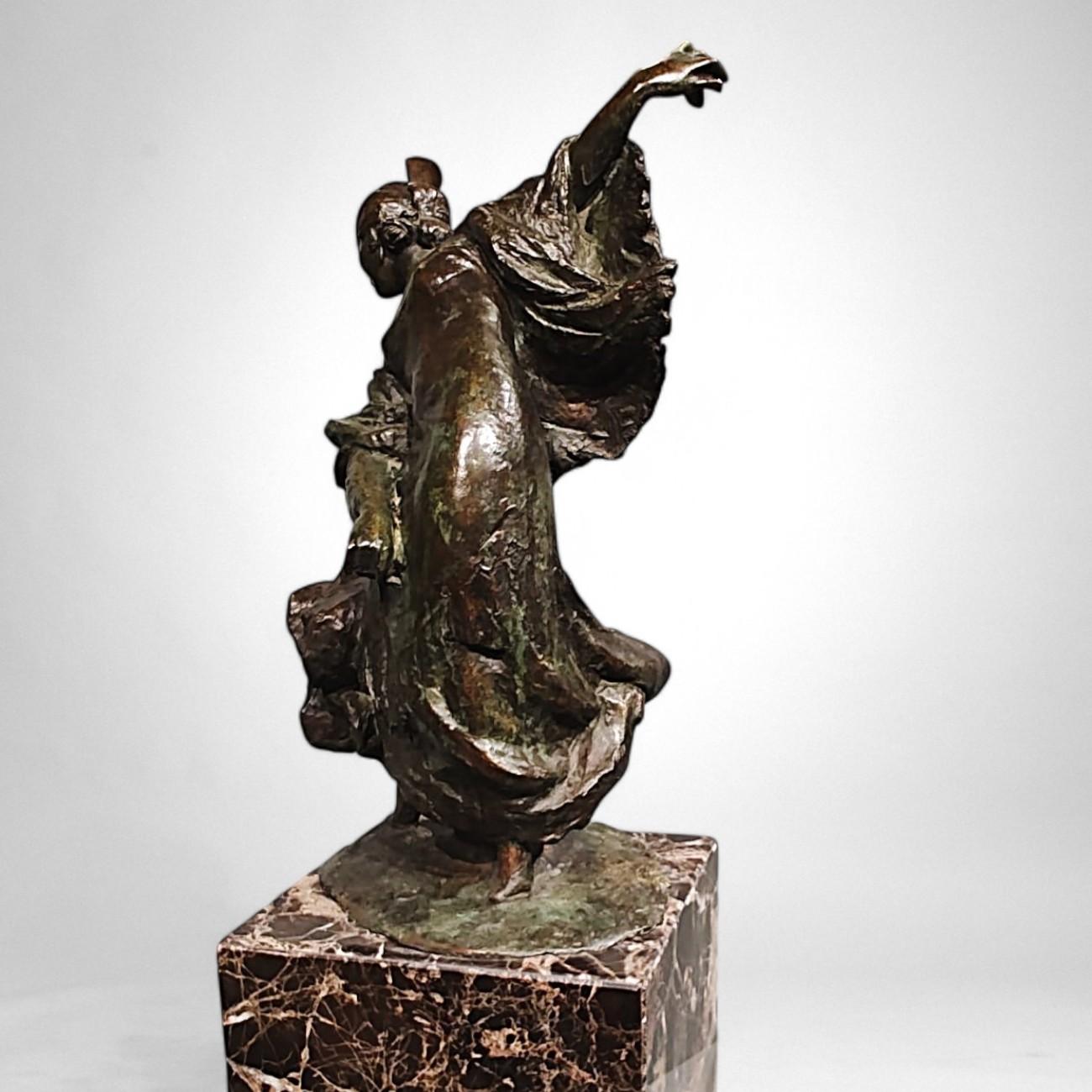 Bailarina de Flamenco - Bronce de Joanny Durand (1886-1955) en venta 4