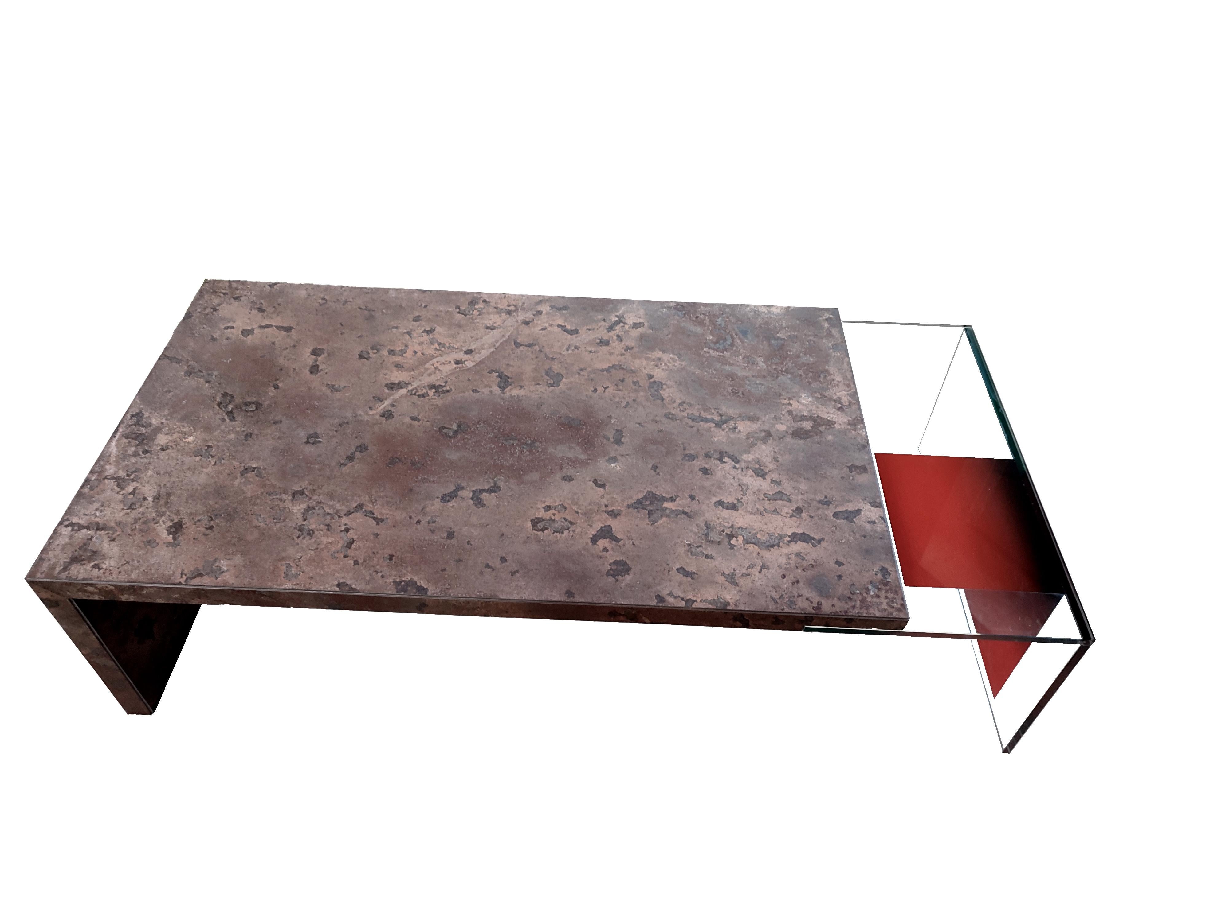 Hand-Crafted Joano Coffee Marble Design Table Unique Piece Contemporary Artist Spain Meddel For Sale
