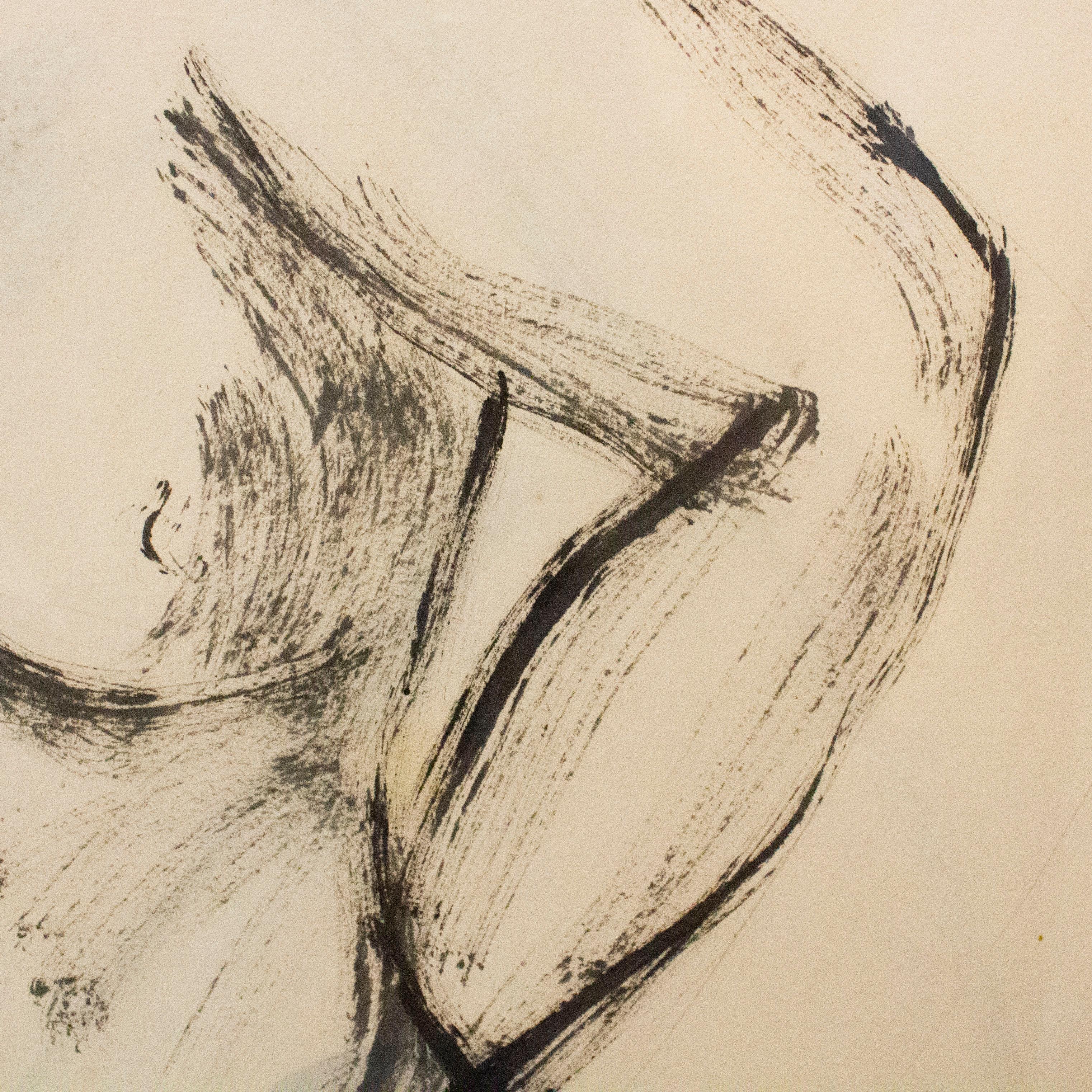 Joao Hogan, Female Nude, 20th Century, Nude Ink on Paper, Modern In Good Condition For Sale In Lisbon, PT