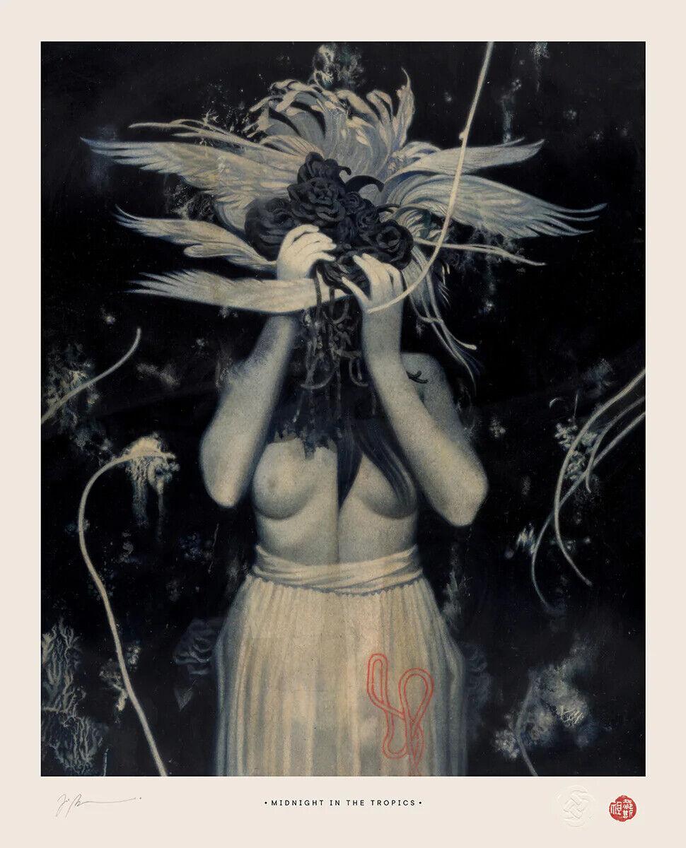 Joao Ruas Nude Print - Midnight in the Tropics Signed and Numbered Print Macabre Illustration 