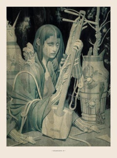 Shamisen II Signed and Numbered Print Macabre Illustration