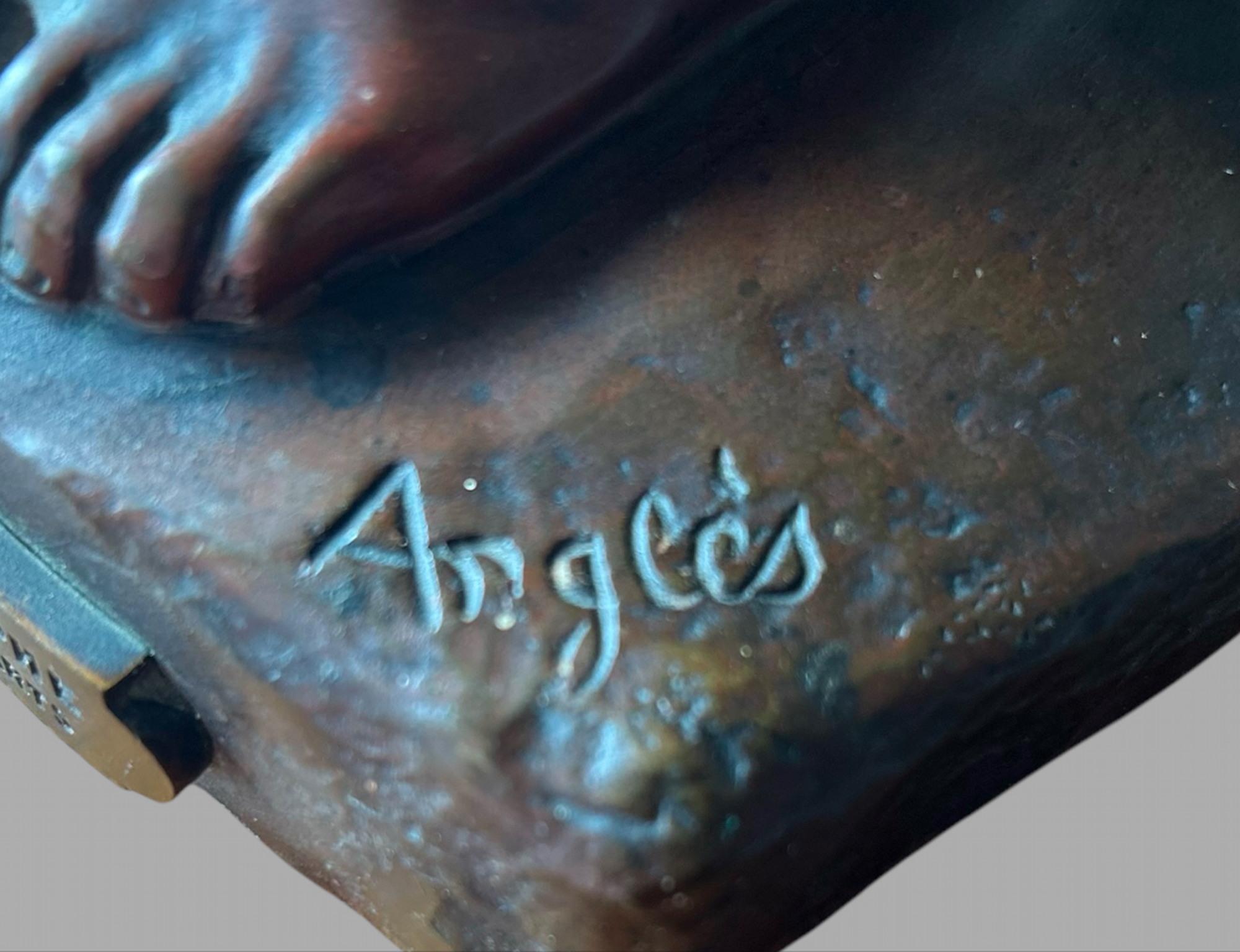 Bronzo francese del XIX secolo di Joaquim Angles intitolato 'UN PHILOSOPHE' in vendita 3