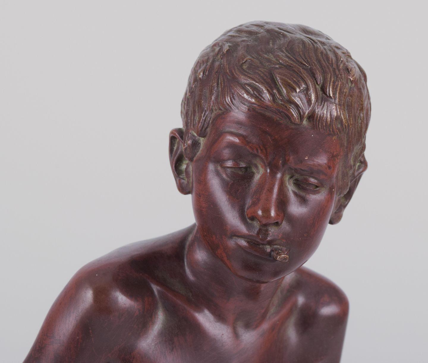 Joaquim Anglés Cané, scultore spagnolo. Un Philosophe'. Grande scultura in bronzo In condizioni ottime in vendita a Copenhagen, DK