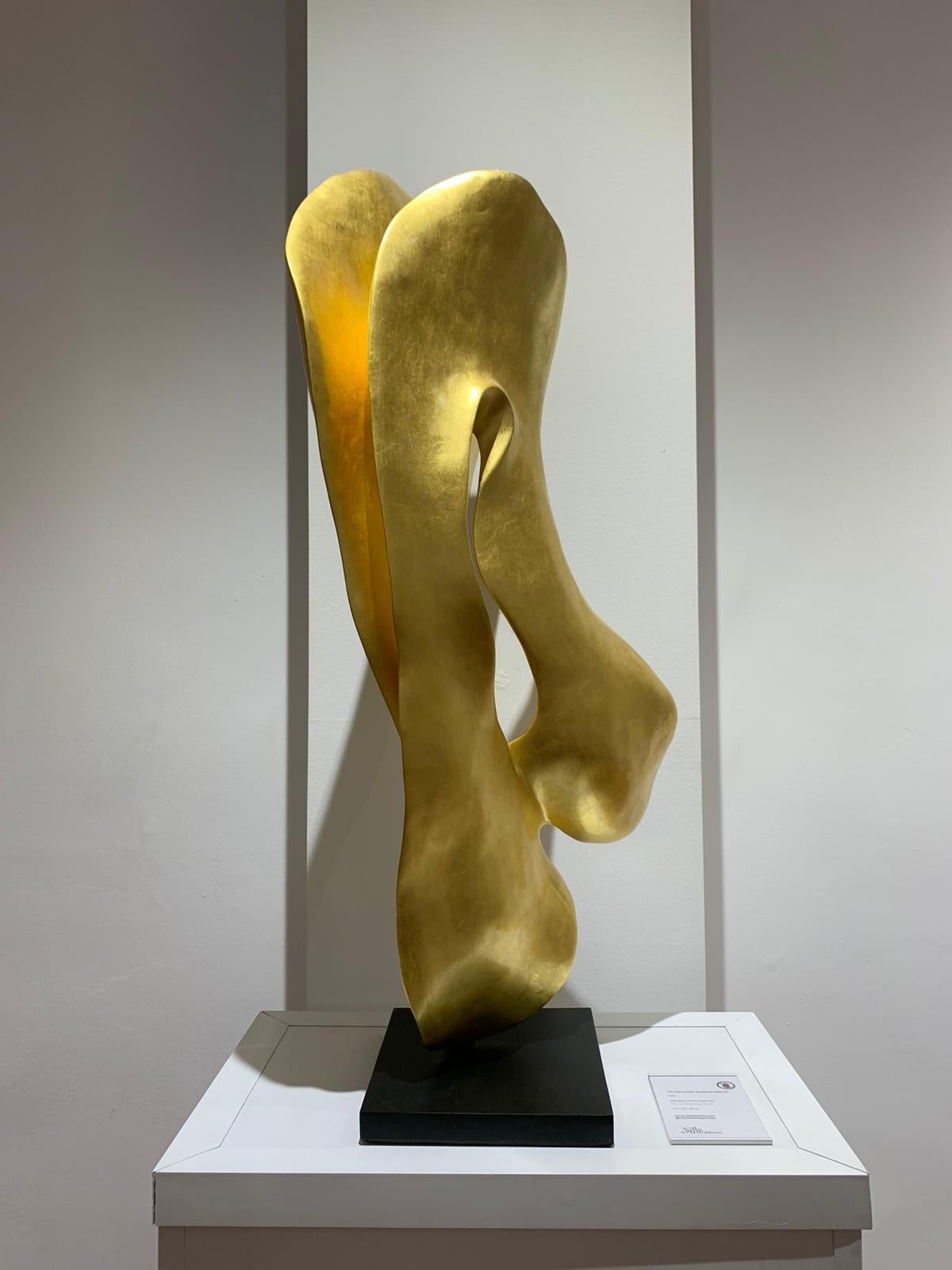 Arrel - 21e siècle, Contemporary, Sculpture abstraite, Mahogany Wood, Roots - Marron Abstract Sculpture par Joaquim Ingravidesa
