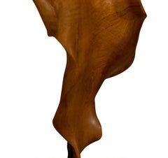 Poise - 21st Century, Contemporary, Abstract Sculpture, Mahogany Root, Wood