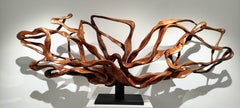 Radiance - 21st Century, Contemporary, Abstract Sculpture, Lychee Wood, Roots