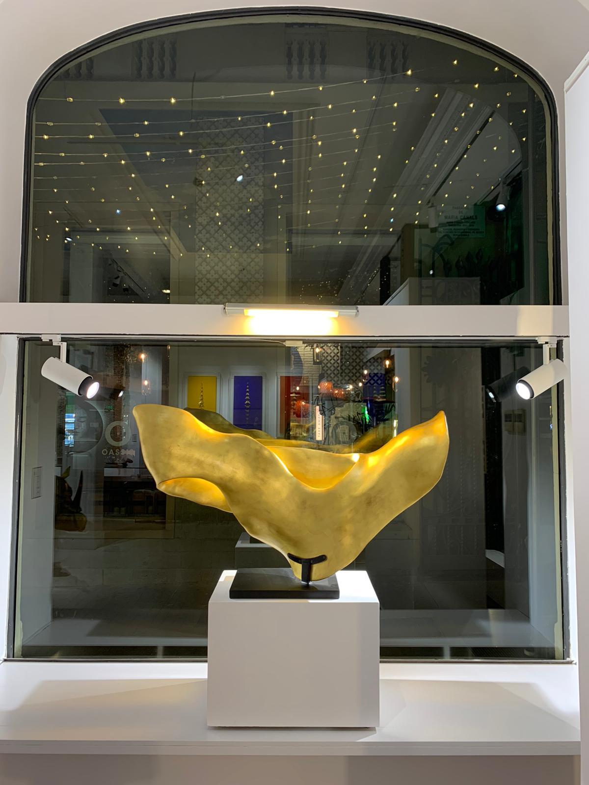 Golden Rapture - 21st Century, Contemporary, Abstract Sculpture, Mahogany Roots 1