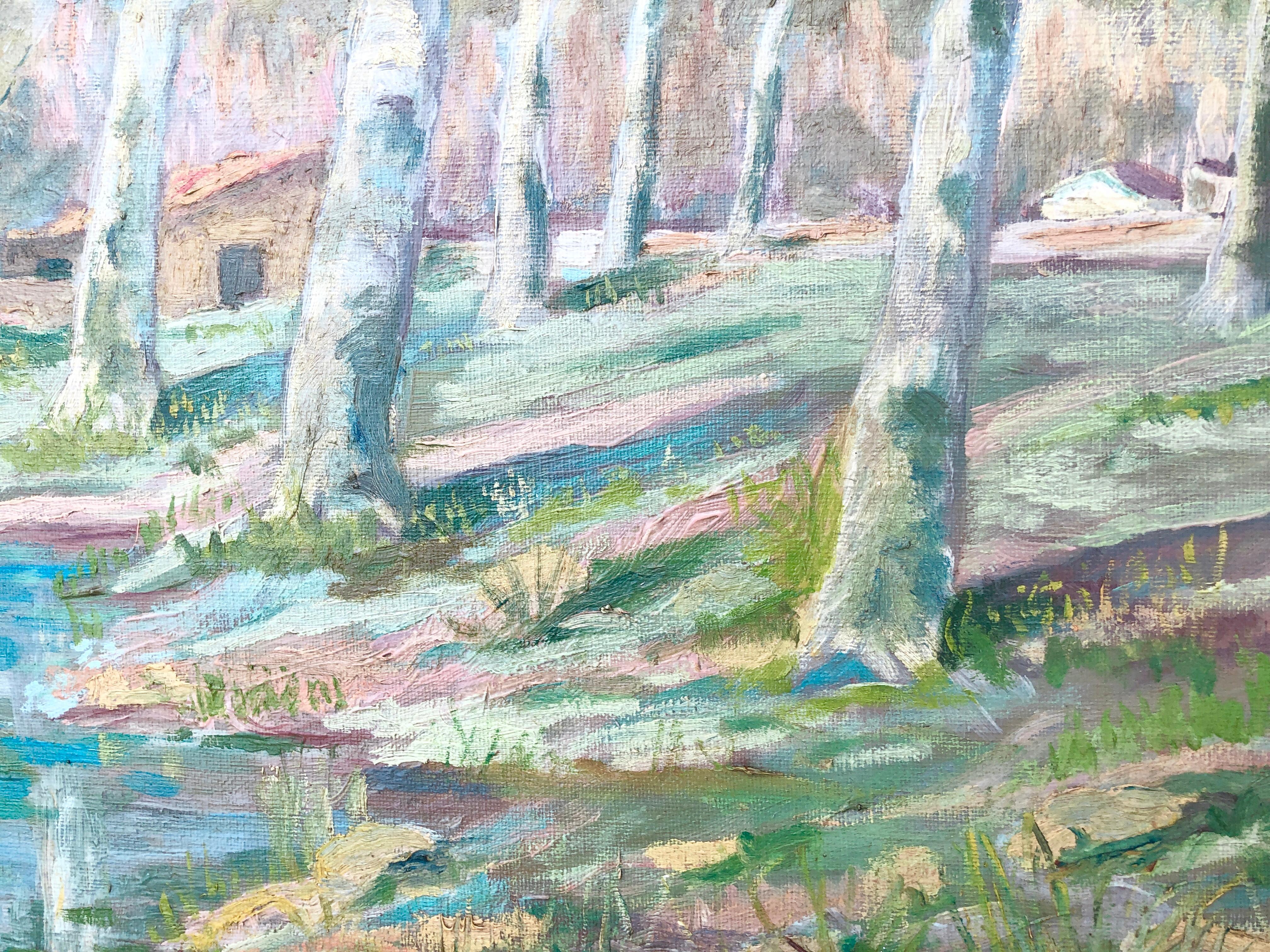 Spanische Landschaftsgemälde in Öl auf Leinwand (Impressionismus), Painting, von Joaquim Marsillach i Codony