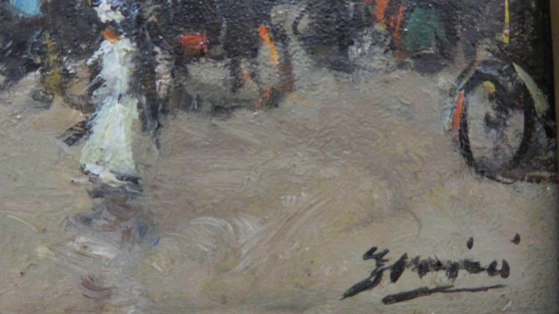 Joaquim Argental (1849-1914) Dipinto a olio impressionista originale ANTICO PARIGI - Painting Impressionismo di Joaquim Miro Argenter