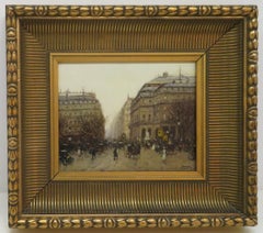 Joaquim Argental (1849-1914) Dipinto a olio impressionista originale ANTICO PARIGI