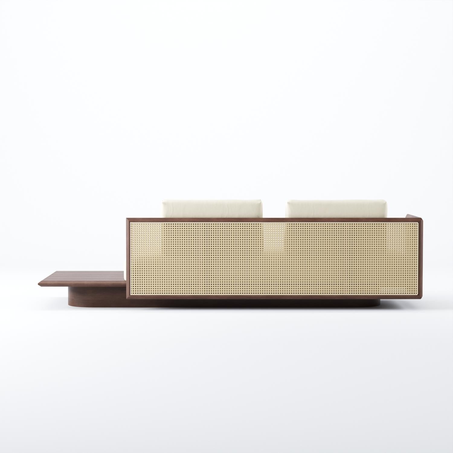 Designed as a heartfelt tribute to his firstborn, the Joaquim sofa was created by the designer to offer comfort to guests visiting his newborn son. Rooted in the principles of Brazilian modernism, the piece reinterprets iconic design cues through a