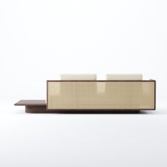 Joaquim Sofa in Wood & Cotton Cane Inspired by Brazilian Modernism by +55design