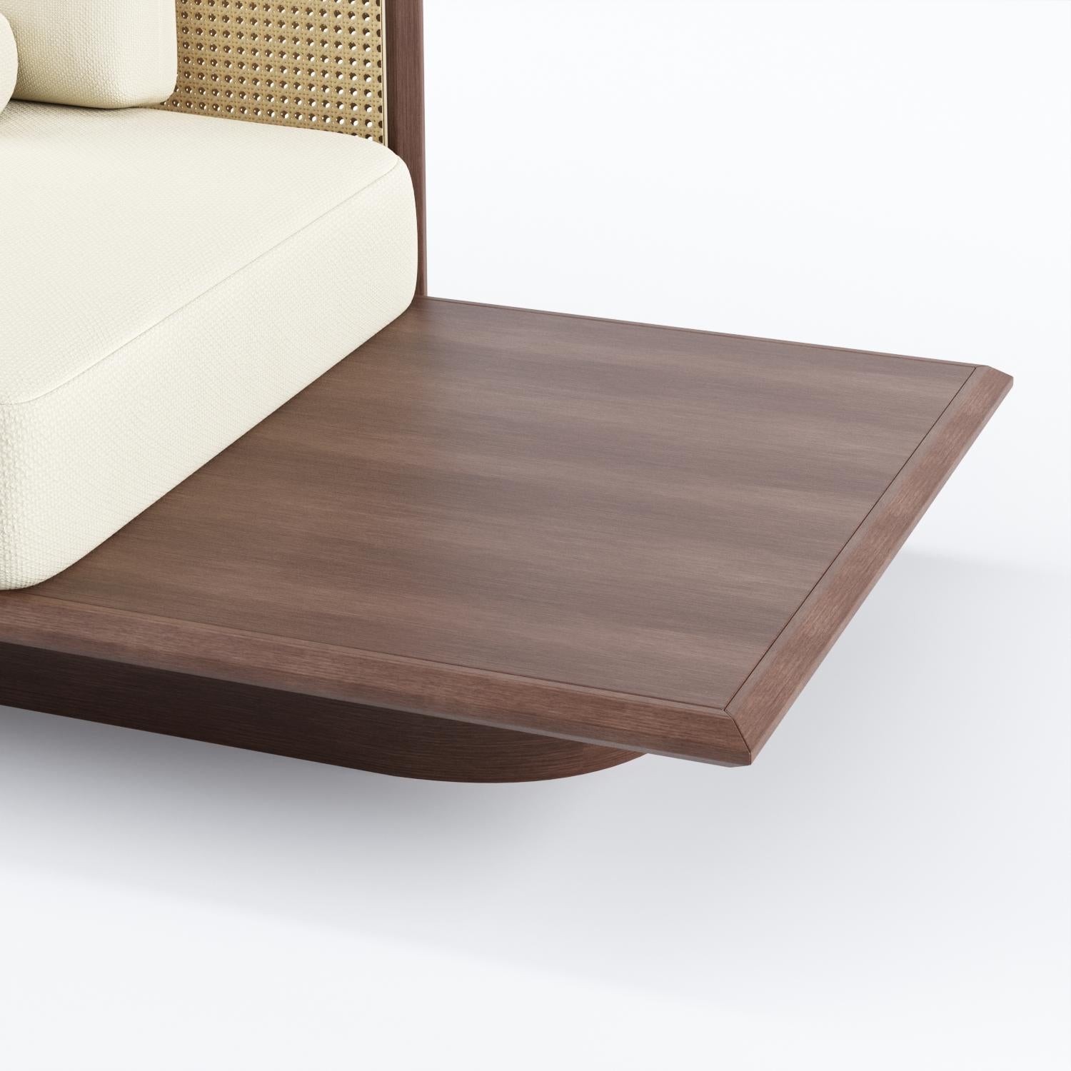Joaquim Sofa in Wood & Cotton Cane Inspired by Brazilian Modernism by +55design For Sale 1