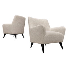 Poltrone Joaquim Tenreiro, Legno duro con gambe ebanizzate, Brasile, anni '50