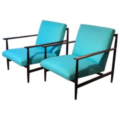 Joaquim Tenreiro Attributed Pair of Armchairs Made of Solid Rosewood
