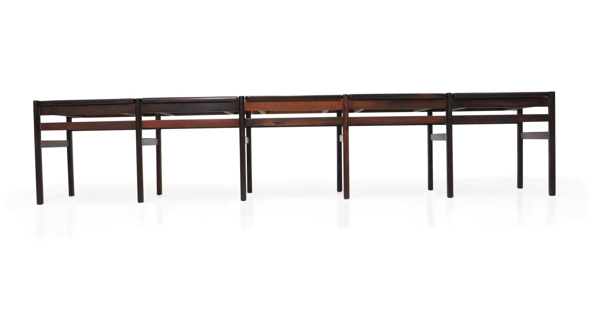Brazilian Rosewood and Cane Bench For Sale 3